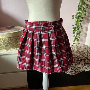 Red Plaid Spirit Mini Skirt